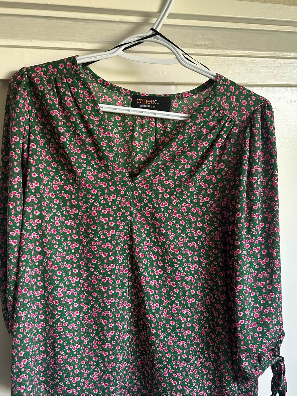 Renee C. Romantic Floral Blouse